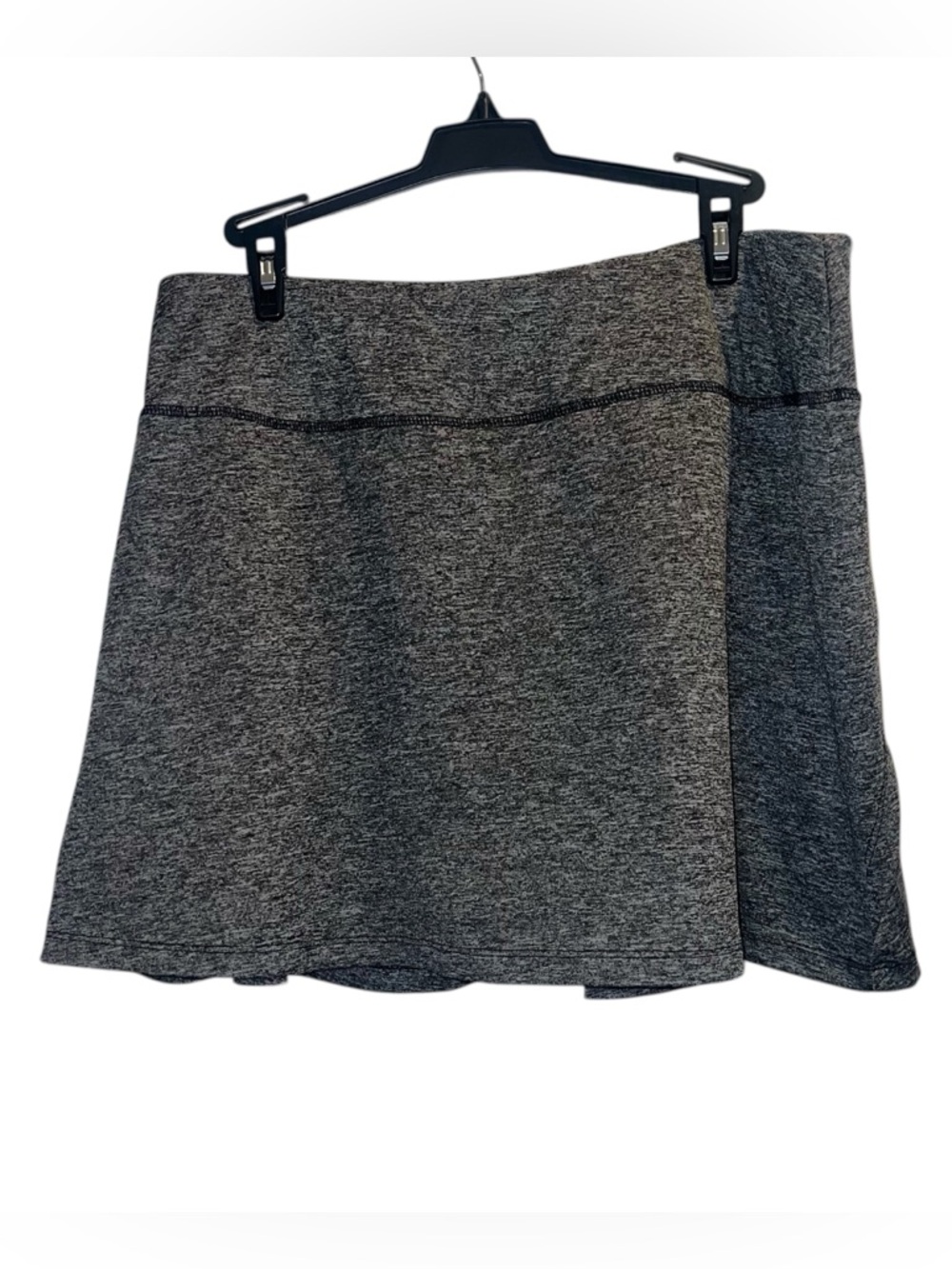 Fulbelle Athletic Skort XL Heather Gray Tennis Golf Skirt Zipper Pocket Stretchy
